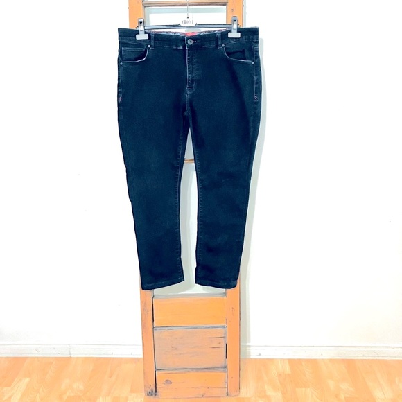 Au Noir Dean Amsterdam Slim Straight Dark Blue Denim Jeans - Size 35 - Picture 13 of 14